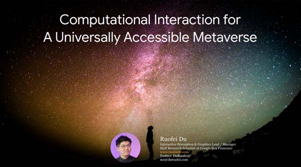 Computational Interaction for a Universally Accessible Metaverse Teaser Image.