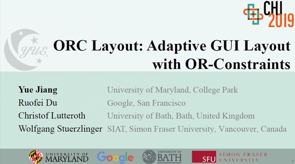 ORC Layout: Adaptive GUI Layout With OR-Constraints Teaser Image.