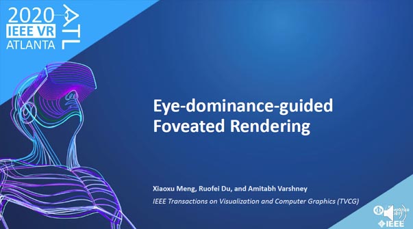 Eye-Dominance-Guided Foveated Rendering Teaser Image.
